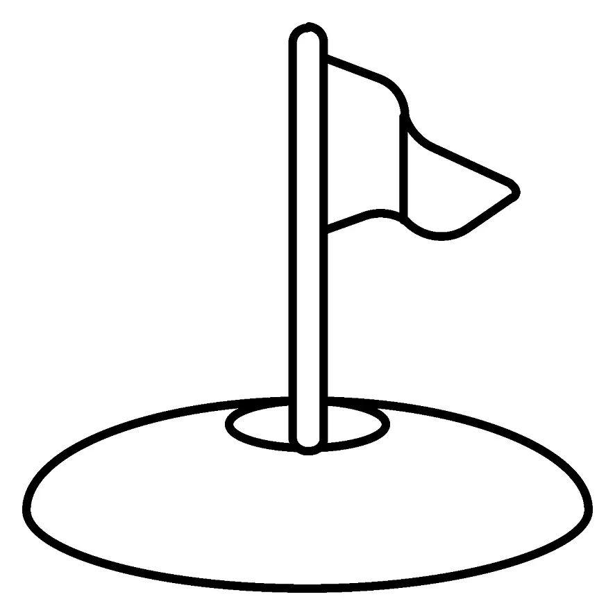 Çocuklar İçin Golf Boyama Sayfaları 