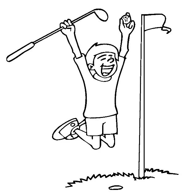 Çocuklar İçin Golf Boyama Sayfaları 