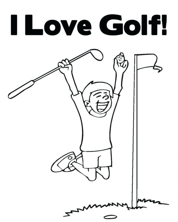 Çocuklar İçin Golf Boyama Sayfaları 