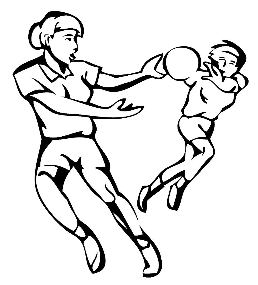 Çocuklar İçin Hendbol Boyama Sayfaları 