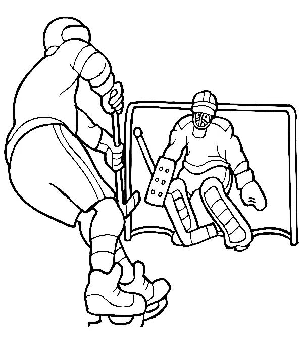 Çocuklar İçin Hokey Boyama Sayfaları 