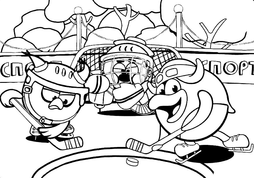 Çocuklar İçin Hokey Boyama Sayfaları 