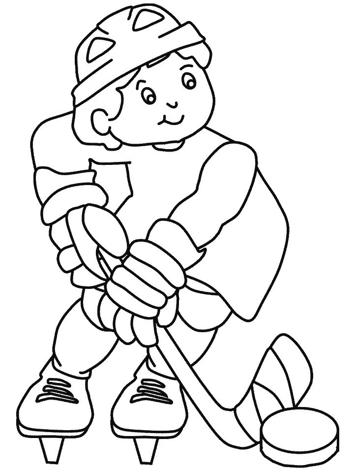 Çocuklar İçin Hokey Boyama Sayfaları 
