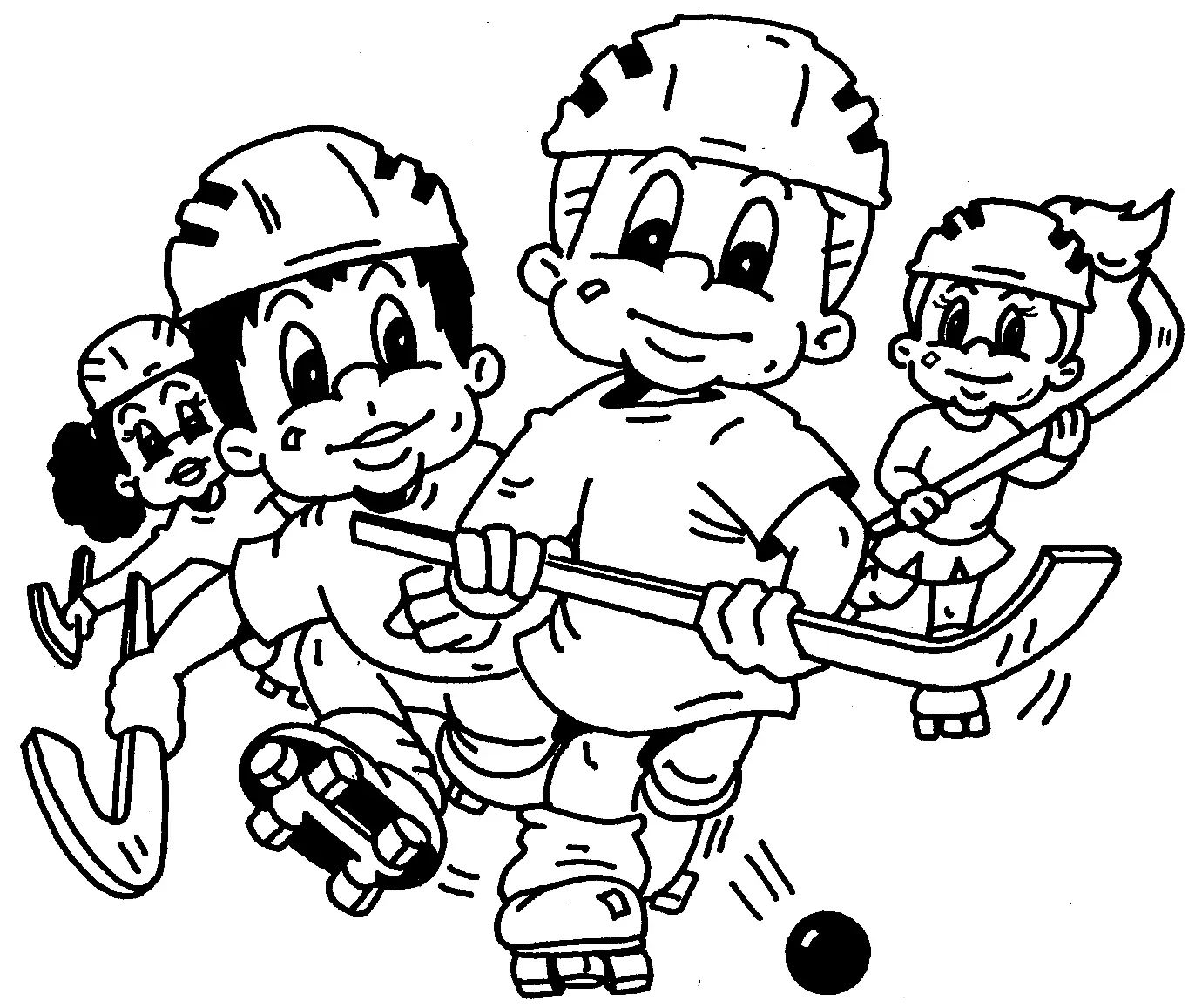 Çocuklar İçin Hokey Boyama Sayfaları 