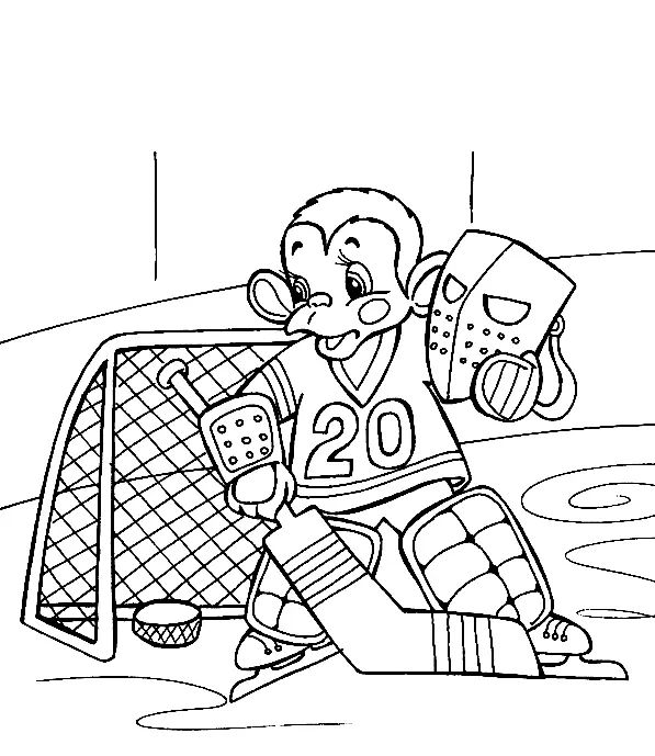 Çocuklar İçin Hokey Boyama Sayfaları 