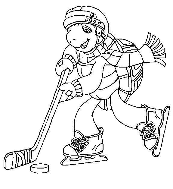 Çocuklar İçin Hokey Boyama Sayfaları 