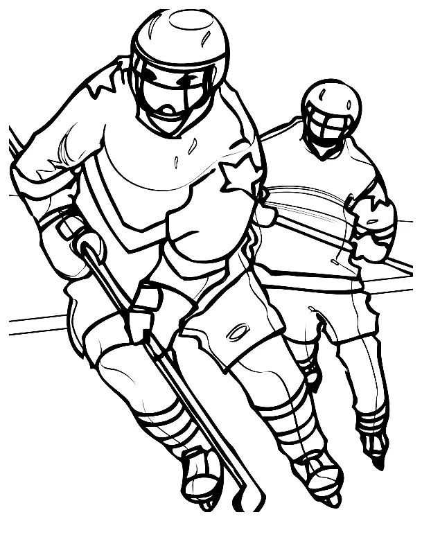 Çocuklar İçin Hokey Boyama Sayfaları 