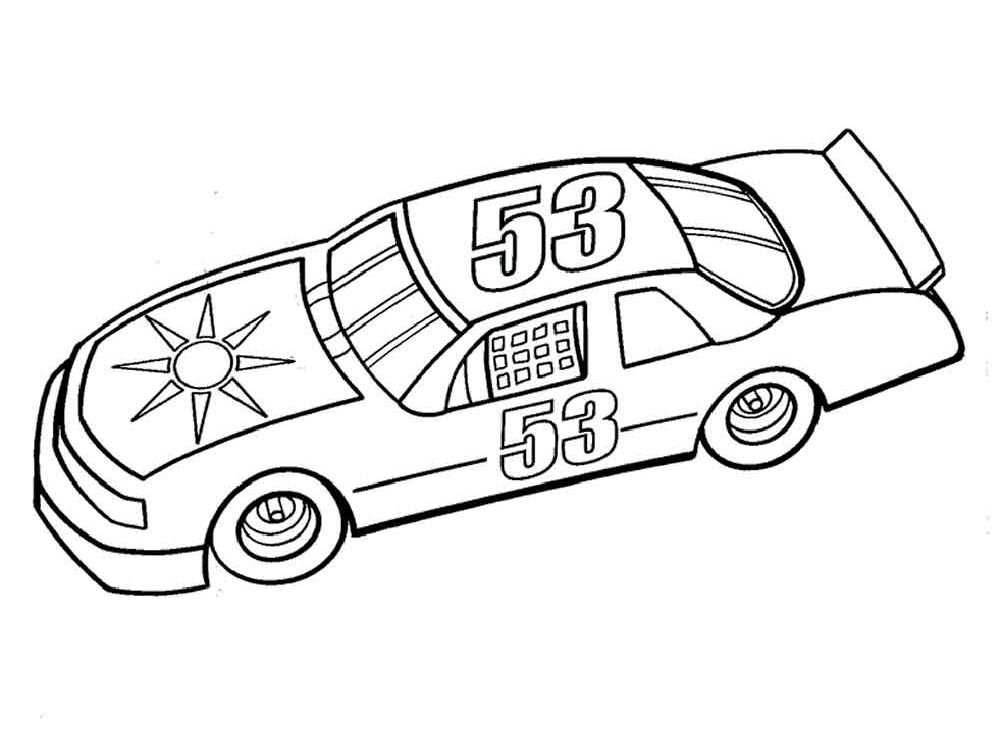 Çocuklar İçin Nascar Boyama Sayfaları 