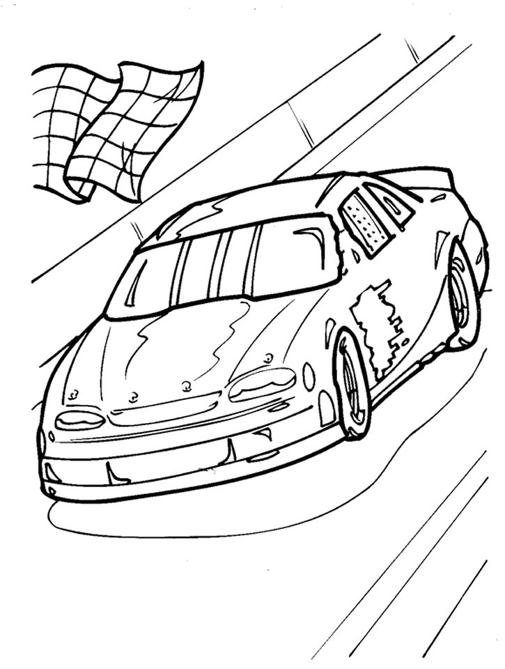 Çocuklar İçin Nascar Boyama Sayfaları 