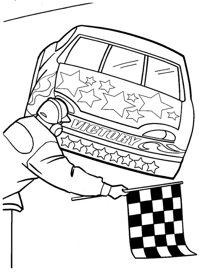Çocuklar İçin Nascar Boyama Sayfaları 
