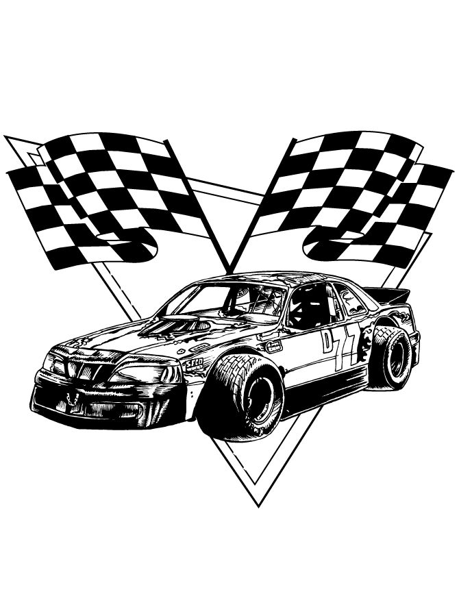 Çocuklar İçin Nascar Boyama Sayfaları 