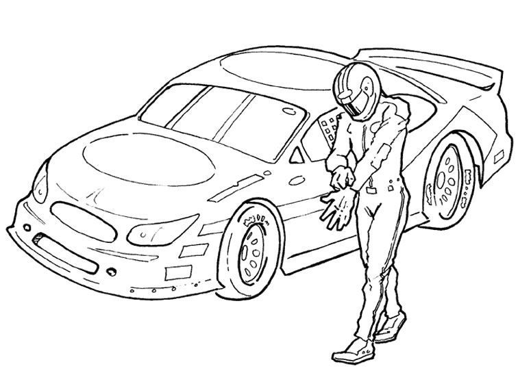 Çocuklar İçin Nascar Boyama Sayfaları 