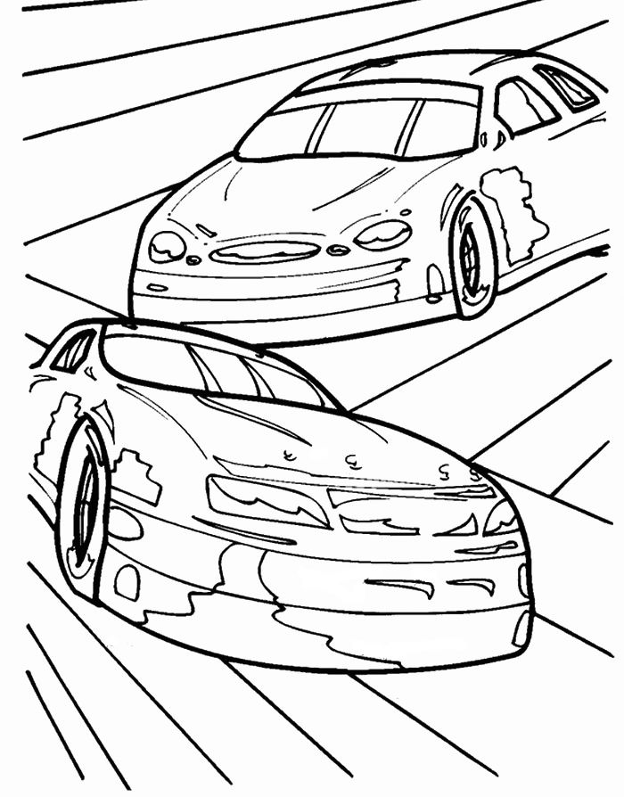 Çocuklar İçin Nascar Boyama Sayfaları 