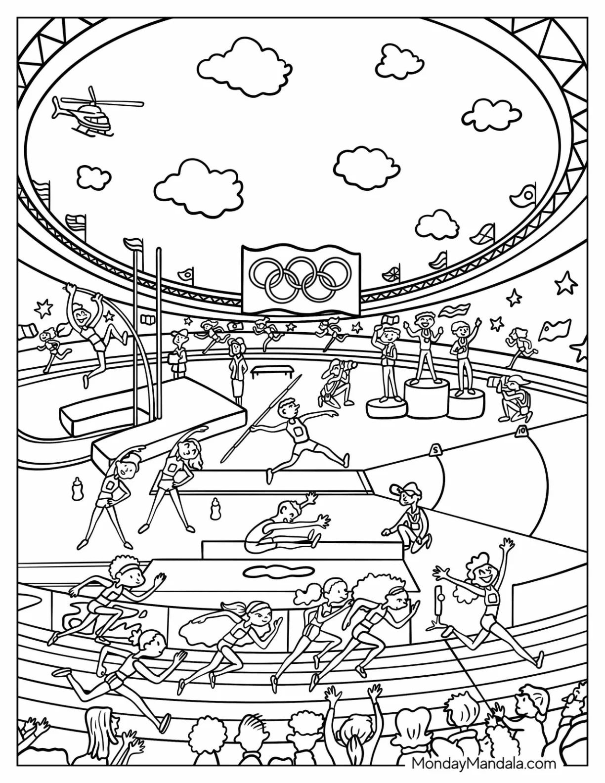 Çocuklar İçin Olimpiyatlar Boyama Sayfaları 
