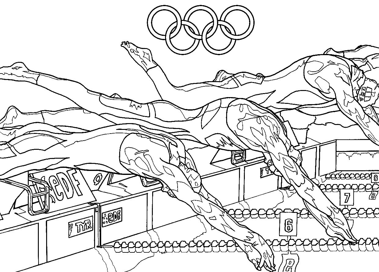 Çocuklar İçin Olimpiyatlar Boyama Sayfaları 