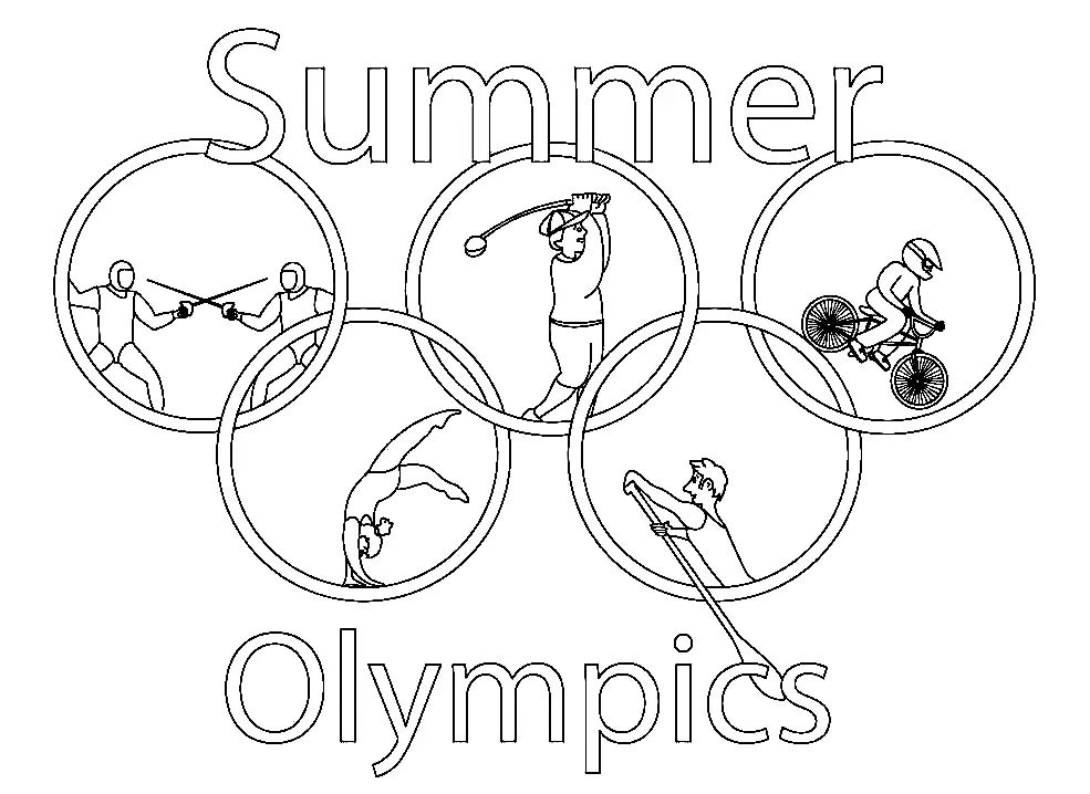 Çocuklar İçin Olimpiyatlar Boyama Sayfaları 