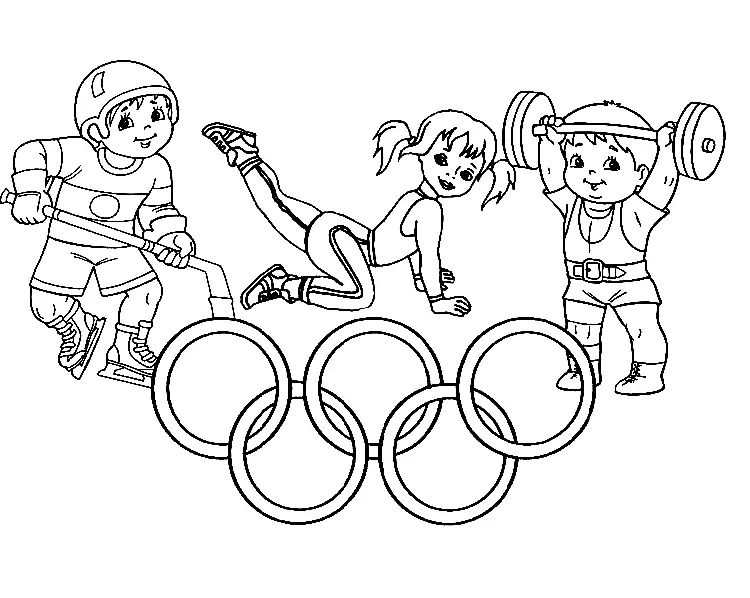 Çocuklar İçin Olimpiyatlar Boyama Sayfaları 