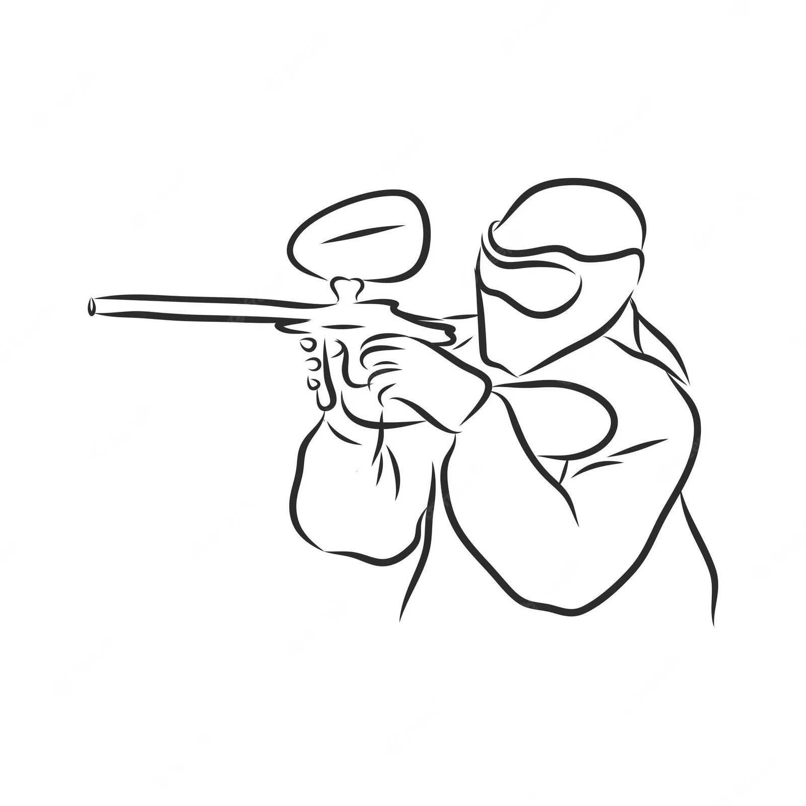 Çocuklar İçin Paintball Boyama Sayfaları 