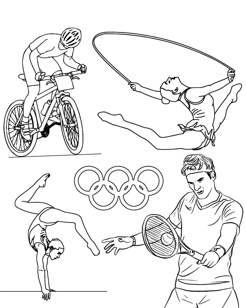 Çocuklar İçin Paris-2024-olimpiyatları Boyama Sayfaları 