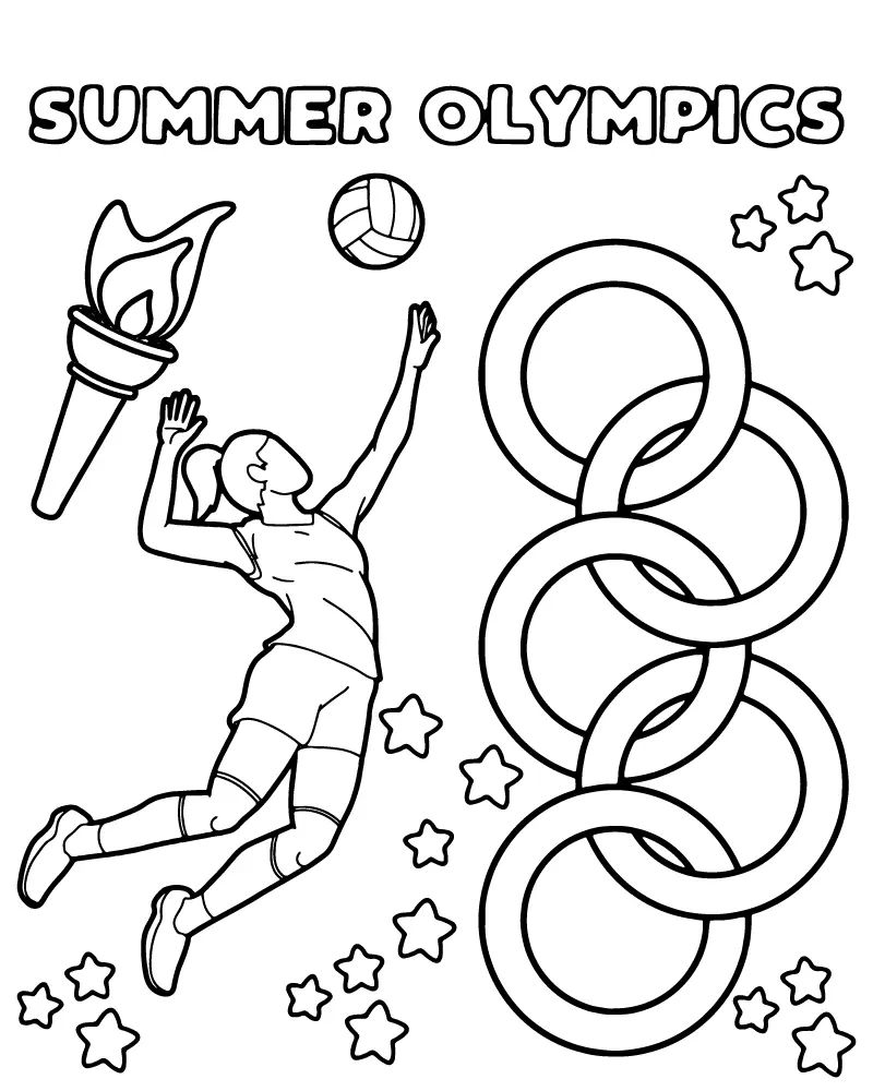 Çocuklar İçin Paris-2024-olimpiyatları Boyama Sayfaları 