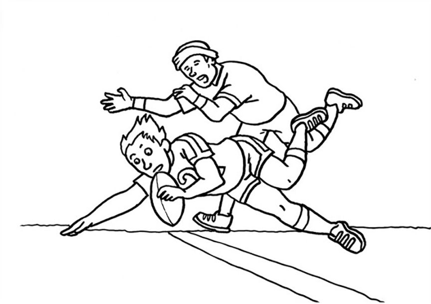 Çocuklar İçin Rugby Boyama Sayfaları 