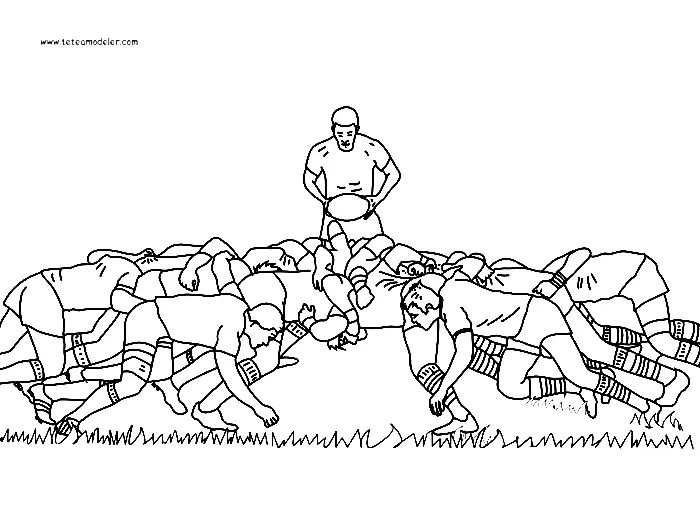 Çocuklar İçin Rugby Boyama Sayfaları 