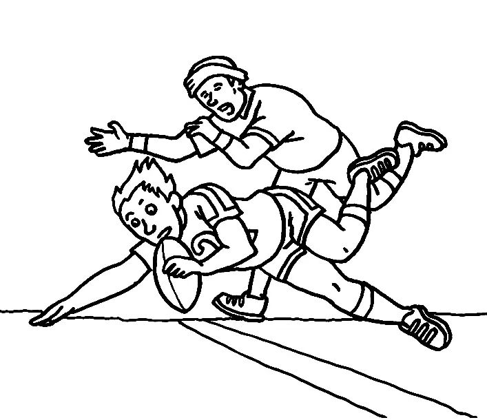 Çocuklar İçin Rugby Boyama Sayfaları 