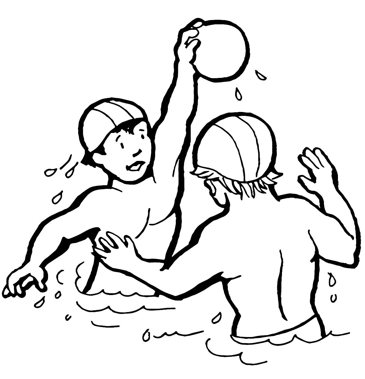 Çocuklar İçin Su-sporları Boyama Sayfaları 