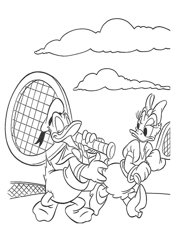Çocuklar İçin Tenis Boyama Sayfaları 