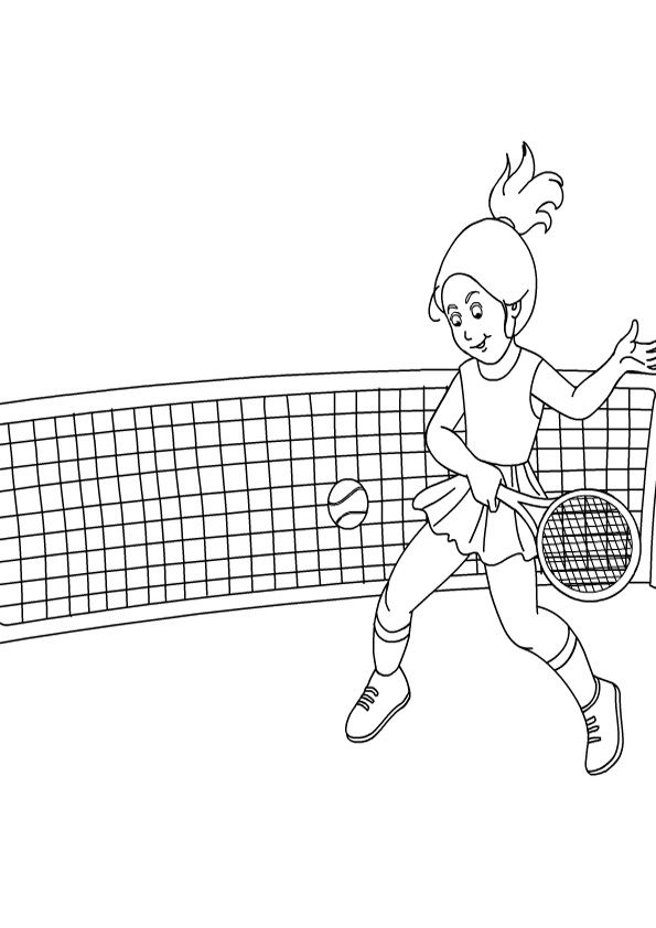 Çocuklar İçin Tenis Boyama Sayfaları 