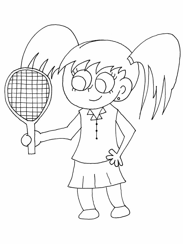 Çocuklar İçin Tenis Boyama Sayfaları 