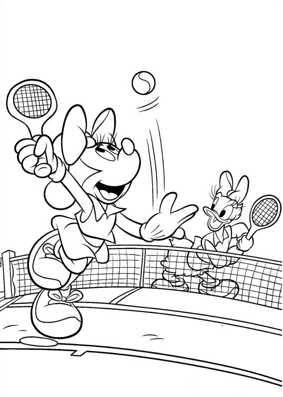 Çocuklar İçin Tenis Boyama Sayfaları 