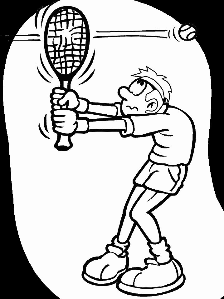 Çocuklar İçin Tenis Boyama Sayfaları 