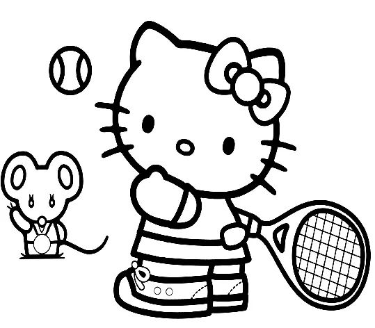 Çocuklar İçin Tenis Boyama Sayfaları 