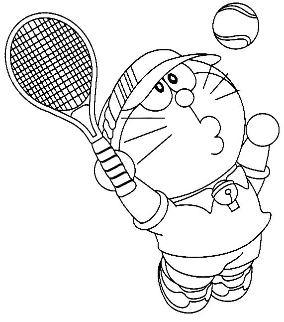 Çocuklar İçin Tenis Boyama Sayfaları 