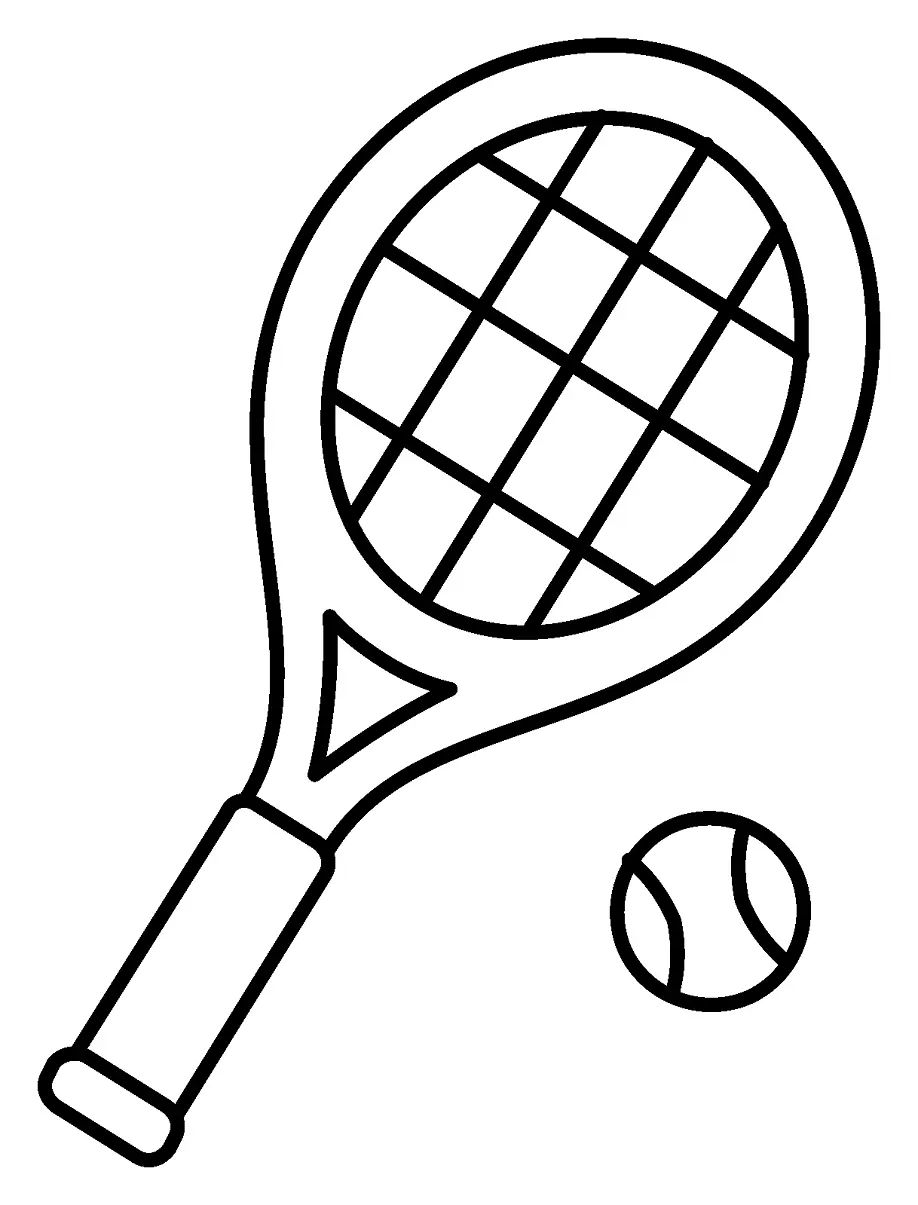 Çocuklar İçin Tenis Boyama Sayfaları 