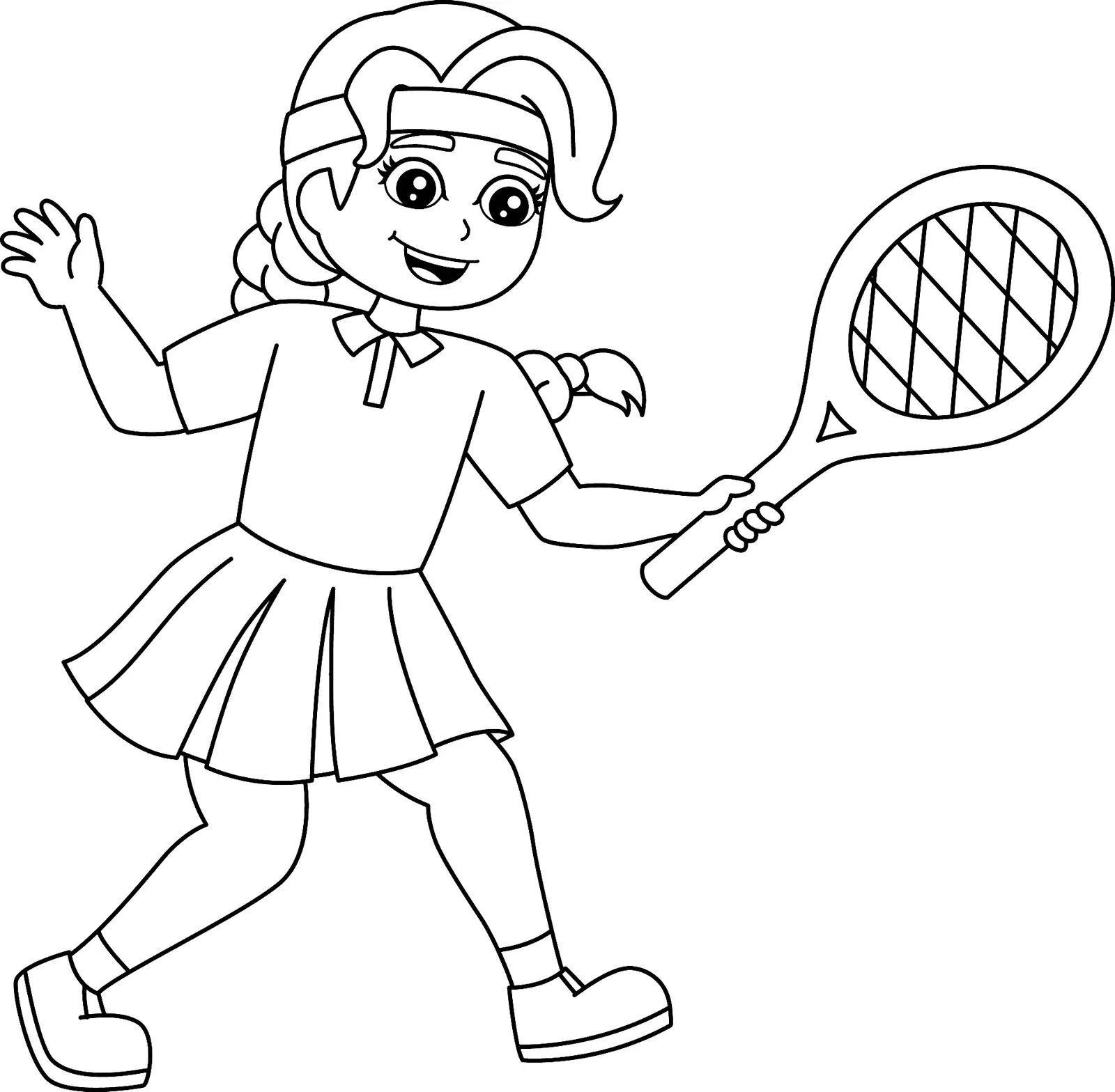 Çocuklar İçin Tenis Boyama Sayfaları 