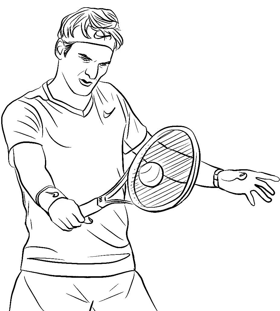 Çocuklar İçin Tenis Boyama Sayfaları 
