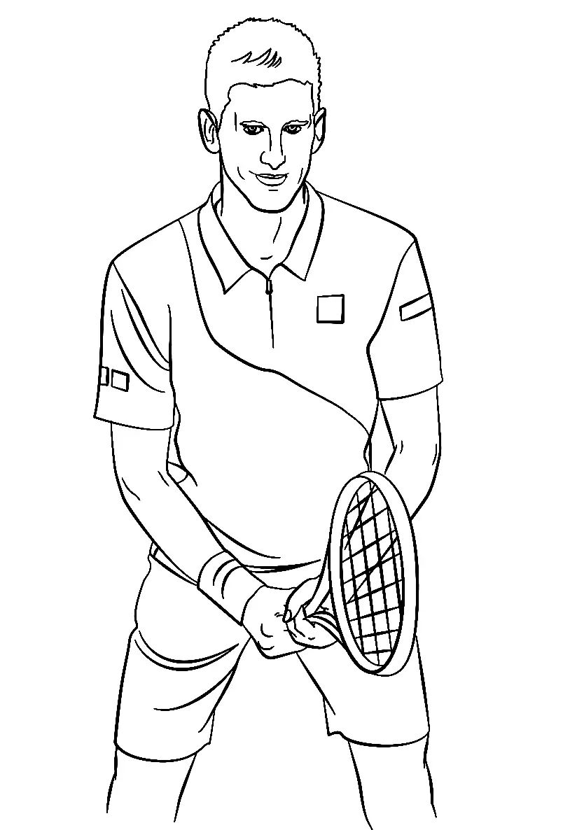 Çocuklar İçin Tenis Boyama Sayfaları 