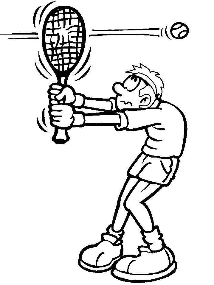 Çocuklar İçin Tenis Boyama Sayfaları 