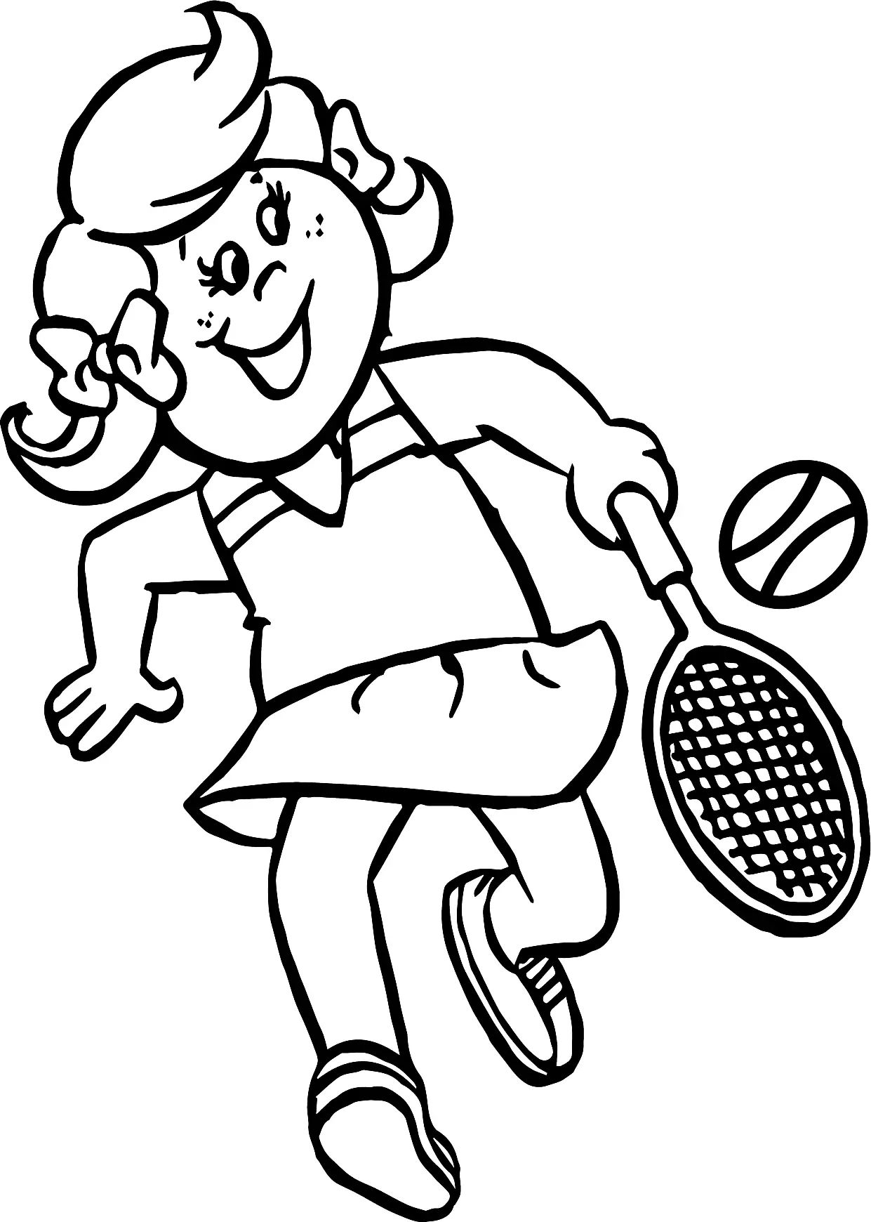 Çocuklar İçin Tenis Boyama Sayfaları 