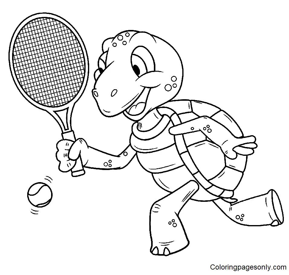 Çocuklar İçin Tenis Boyama Sayfaları 