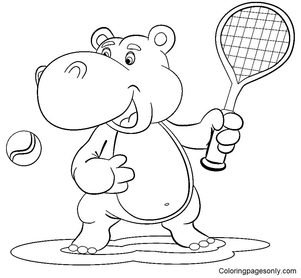Çocuklar İçin Tenis Boyama Sayfaları 