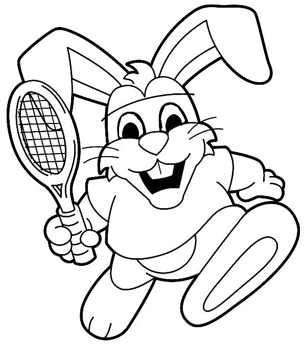 Çocuklar İçin Tenis Boyama Sayfaları 