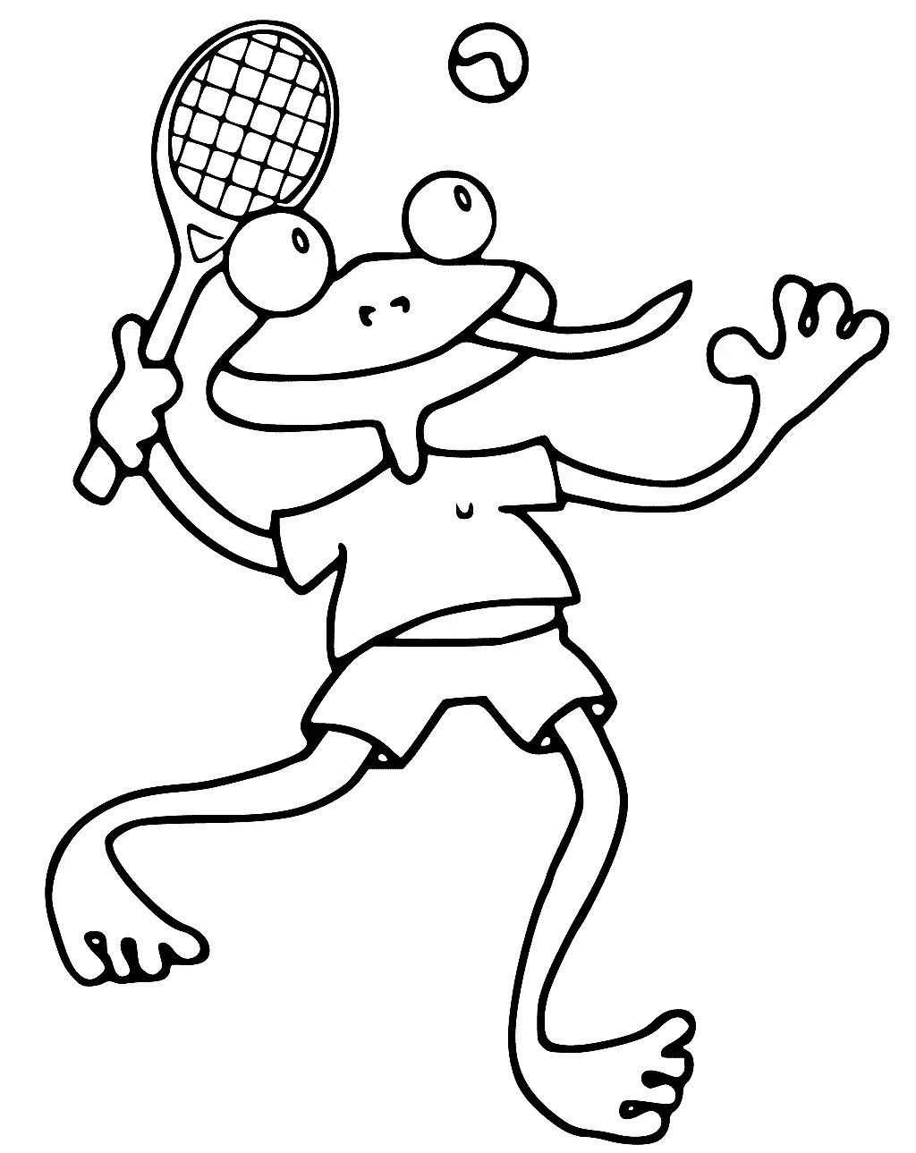 Çocuklar İçin Tenis Boyama Sayfaları 