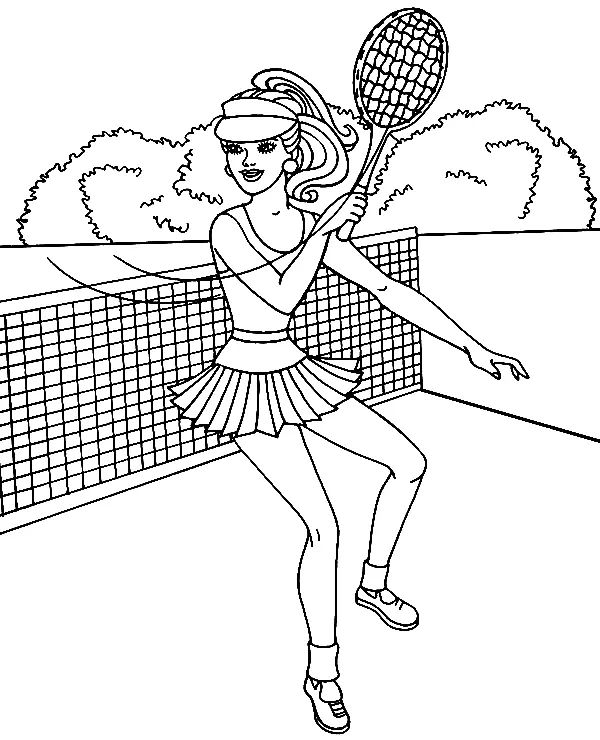 Çocuklar İçin Tenis Boyama Sayfaları 