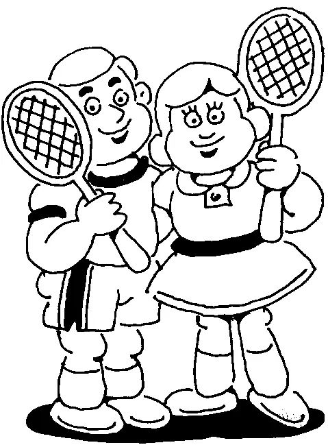 Çocuklar İçin Tenis Boyama Sayfaları 