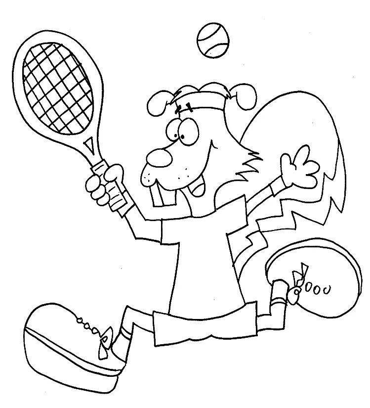 Çocuklar İçin Tenis Boyama Sayfaları 