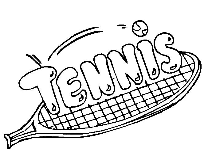 Çocuklar İçin Tenis Boyama Sayfaları 