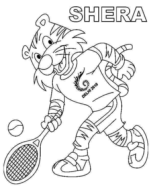 Çocuklar İçin Tenis Boyama Sayfaları 